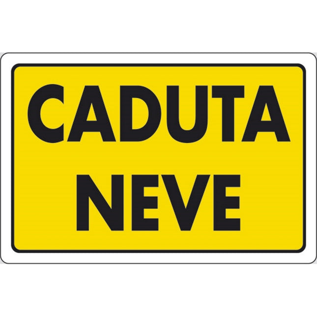 SEGNALE CADUTA NEVE IN ALLUMINIO MM300X200
