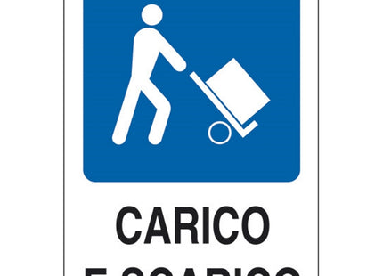 SEGNALE CARICO E SCARICO ADESIVO MM300X200