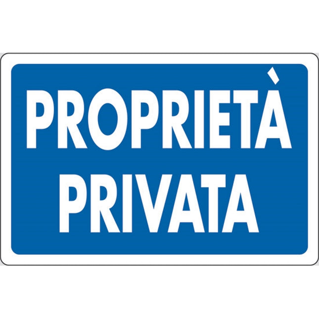 SEGNALE PROPRIETA' PRIVATA IN ALLUMINIO MM300X200*