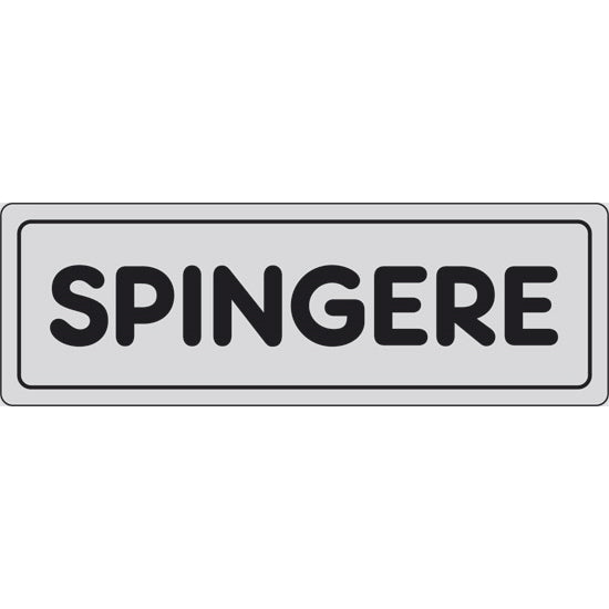 SEGNALE SPINGERE ADESIVO MM150X 50