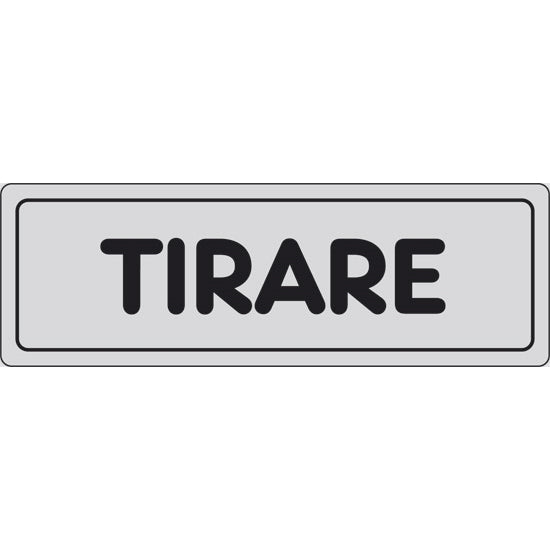 SEGNALE TIRARE ADESIVO MM150X 50