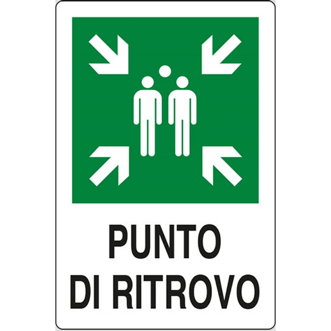 SEGNALE PUNTO DI RITROVO IN ALLUMINIO MM300X200