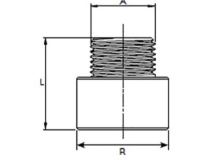 GT COMIS ART  76 PROLUNGA RIDOTTA IN OTTONE F/M 3/4"X1/2"