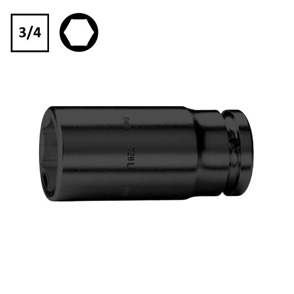 BETA   728L CHIAVE A BUSSOLA MACCHINA ESAGONALE LUNGA 3/4"