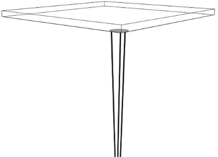 MINUTEX GAMBA IN FILO PER TAVOLO MOD. WIRE ACCIAIO VERNICIATO H.CM 71
