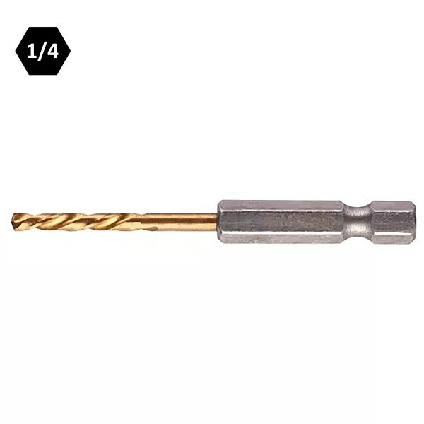 MILWAUKEE PUNTA ELICOIDALE HSS ATTACCO BITS 1/4"