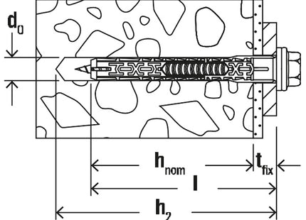 FISCHER TASSELLO DUOXPAND FUS IN NYLON PROLUNGATO CON VITE TE