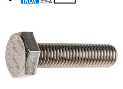 VITE TE INTERAMENTE FILETTATA IN ACCIAIO INOX A2 UNI 5739