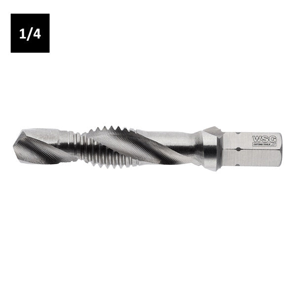 WSG MASCHIO CON PUNTA E SVASATORE IN HSS ATTACCO DA 1/4"