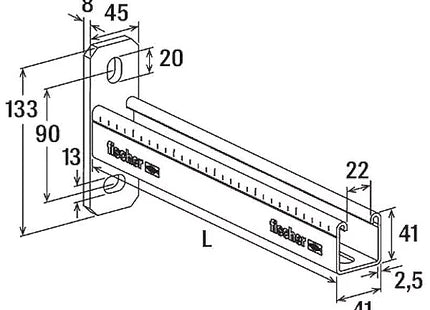 FISCHER SAMONTEC MENSOLA A SBALZO FCA CON PROFILI GAMMA FUS