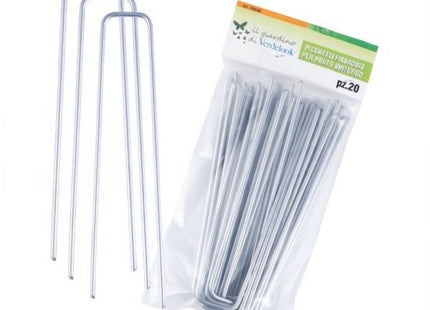 VERDELOOK PICCHETTI FERMAPRATO IN METALLO AD "U" IN BLISTER DA PZ.20