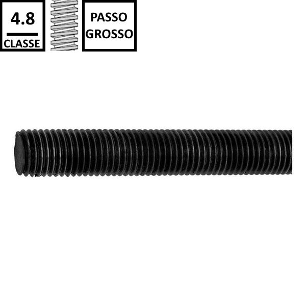 BARRA FILETTATA FERRO CL. 4.8 GREZZA PASSO GROSSO DIN 976
