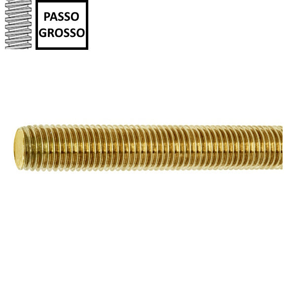 BARRA FILETTATA IN OTTONE PASSO GROSSO DIN 976