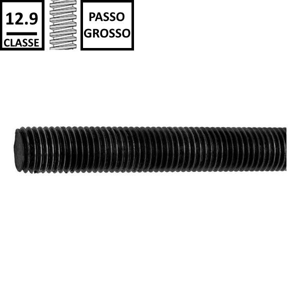 BARRA FILETTATA FERRO CL.12.9 GREZZA PASSO GROSSO DIN 976