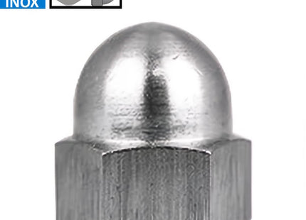 DADO ESAGONALE CIECO CON CALOTTA SFERICA ALTA INOX A2 DIN 1587