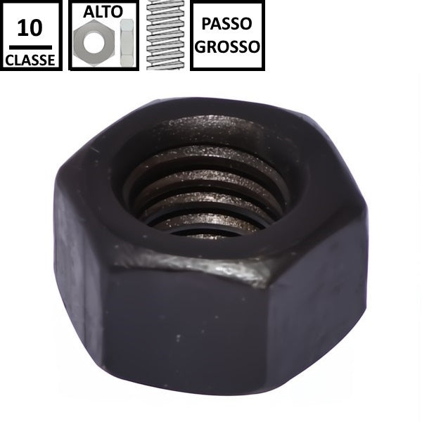 DADO ESAGONALE ALTO PASSO GROSSO CL.10 GREZZO UNI 5587