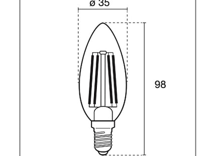 CENTURY LAMPADINA LED INCANTO MINI CANDELA 230V E14 IP20