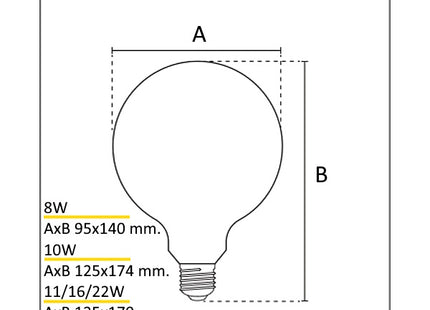 CENTURY LAMPADINA LED INCANTO SATEN GLOBO 230V E27 IP20