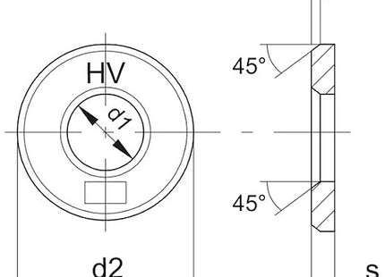 RONDELLE PIANE PER CARPENTERIA HV300 UNI 5714 GREZZE