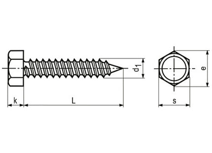 VITE AUTOFILETTANTE TE IN ACCIAIO INOX A2 UNI 6949