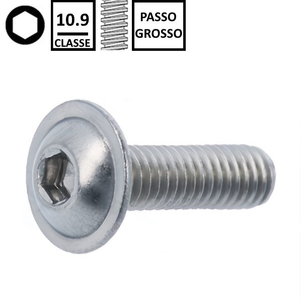 VITE TBEI CON FLANGIA TF CLASSE 10.9 ZINCATA BIANCA ISO 7380-2