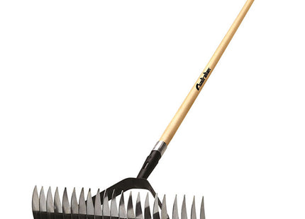 AUSTRALIAN RASTRELLO AERATORE DOPPIO 32 DENTI CON MANICO IN LEGNO CM150