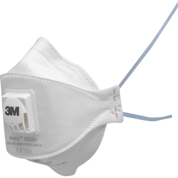 3M RESPIRATORE MONOUSO AURA 9322+ CLASSE FFP2 CON VALVOLA CONF.DA PZ10