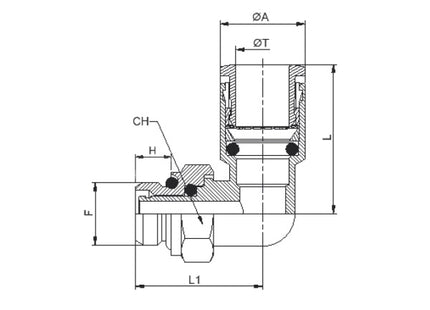 KONFIT RACCORDO GOMITO GIREVOLE ART. RK72