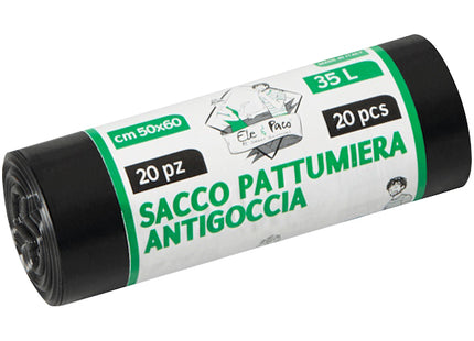 ELEPACKING SACCHI SPAZZATURA NERO CM 80X110 LT125 MY50 PZ10