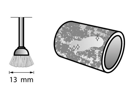 DREMEL ART.   536 SPAZZOLE IN OTTONE D.MM13 CON GAMBO CONF.DA PZ2