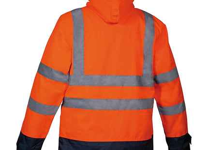 COFRA GIACCA ALTA VISIBILITA' TELSEN 3 IN 1 ARANCIO FLUO/NAVY