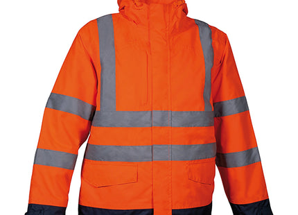 COFRA GIACCA ALTA VISIBILITA' TELSEN 3 IN 1 ARANCIO FLUO/NAVY
