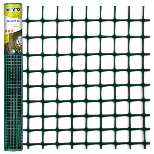 TENAX RETE QUADRA 20 IN PLASTICA MULTIUSO VERDE CONF.DA MT0,5X5