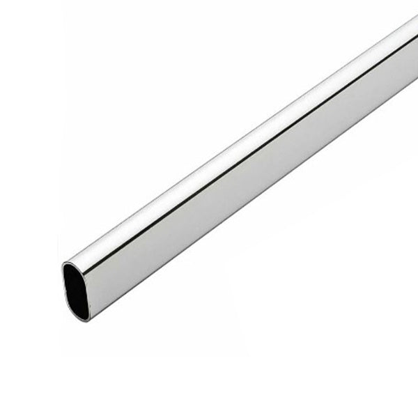 METAL STYLE TUBO PER ARMADIO OVALE IN FERRO CROMATO CM150