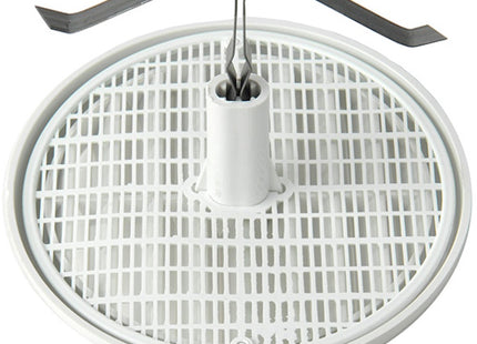 LA VENTILAZIONE GRIGLIA IN ABS TONDA CON MOLLE COLORE BIANCO