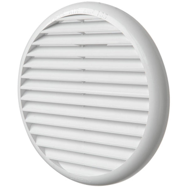 LA VENTILAZIONE GRIGLIA IN ABS TONDA CON MOLLE D.MM235 BIANCO