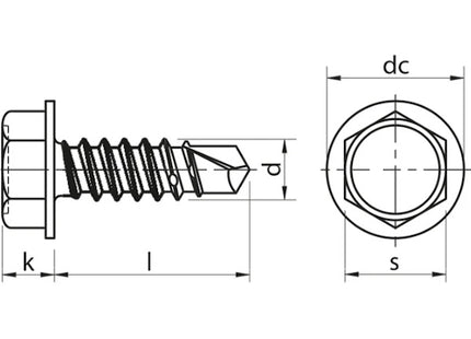 VITE AUTOPERFORANTE TE ZINCATA BIANCA UNI 8117