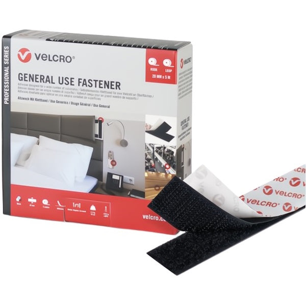 VELCRO SISTEMA DI FISSAGGIO ADESIVO GENERAL USE FASTENER MM20X5MT