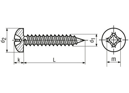 VITE AUTOFILETTANTE TC PH ZINCATA NERA UNI 6954