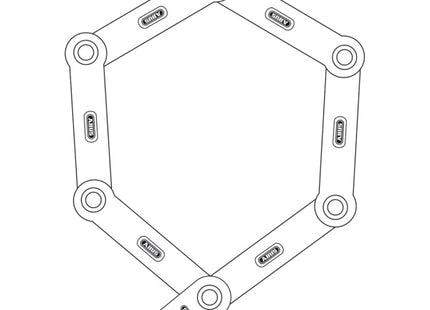 ABUS BORDO LITE BLACK ANTIFURTO PIEGHEVOLE PER BICICLETTA CM85*