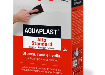 AGUAPLAST ALTO STANDARD STUCCO IN POLVERE BIANCO KG 1
