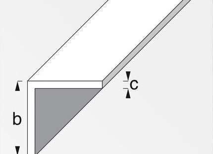 ALFER ANGOLARE LATI UGUALI ALLUMINIO ANODIZZATO EFFETTO INOX MT.2,5