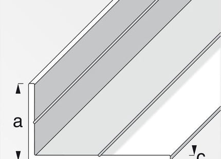ALFER ANGOLARE LATI DISUGUALI PVC CON SCANALATURE UNICHE BIANCO MT.1