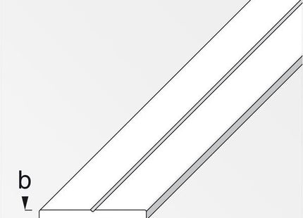 ALFER BARRA PIATTA PVC BIANCO MM35,5X3 MT1