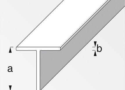 ALFER PROFILO QUADRATO A T ALLUMINIO NATURALE MM19,5X1,5 MT2,5