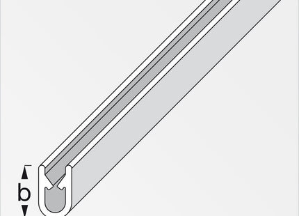 ALFER PROFILO PROTEZIONE BORDI PLASTICA NERO MM17X10,5 MT2,5