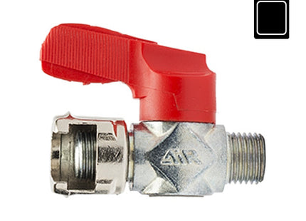 ANI ART. AIR/11 1/4" RUBINETTO DI LINEA CON DADO FRESATO BLISTER PZ1