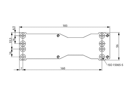 ASSA ABLOY PIASTRA DI MONTAGGIO PER DC200/300/500/700 ARGENTO
