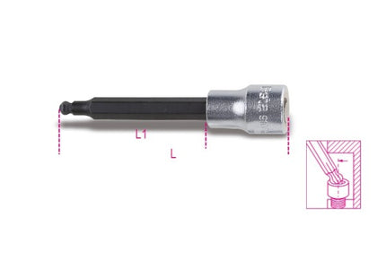 BETA   910BP CHIAVE A BUSSOLA A MANO 3/8" ESAGONALE SFERICA MM 6L