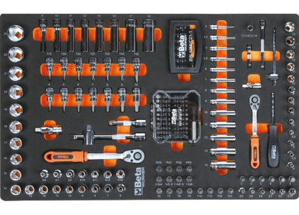 BETA BW2400SXLO9/E-XL CASSETTIERA CON 9 CASSETTI + 487 UTENSILI ARANCIO*